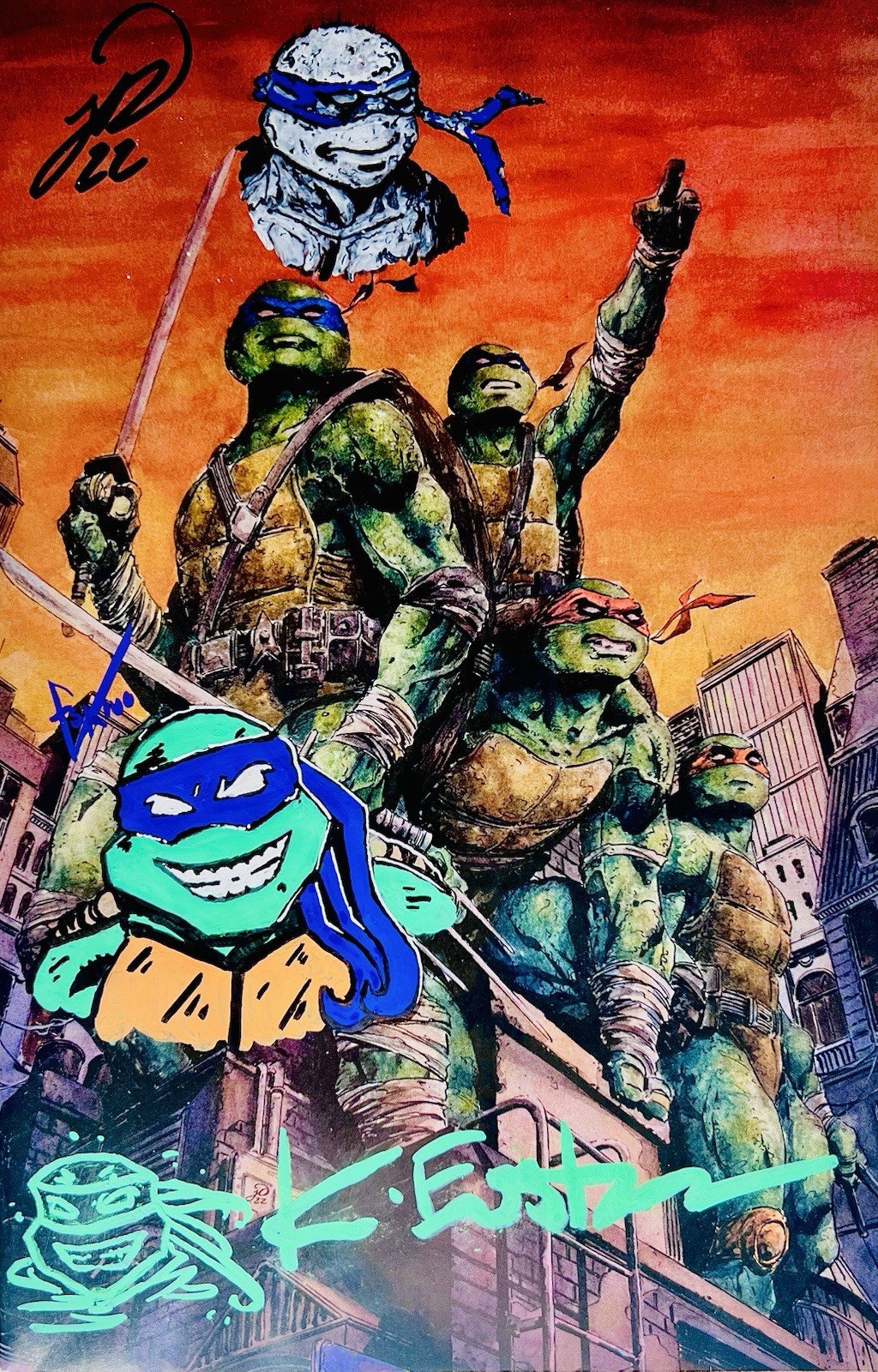 TMNT ARMAGEDDON GAME 1 DESJARDINES VIRGIN VARIANT NYCC 2022 SIGNED REMARQUED COA