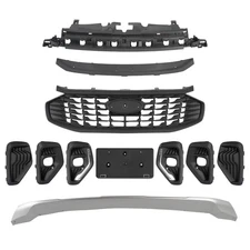 For 2023-2026 Ford Escape Front Bumper Reinforcement Grille Fog lights Cover Set