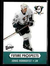 2000-01 Upper Deck Vintage #372 Jonas Ronnqvist Rookie Card Anaheim Mighty Ducks