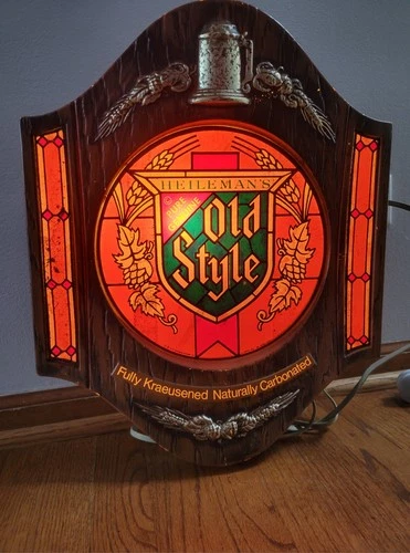 Heilemans Old Style Beer Light Up Sign Vtg 1975