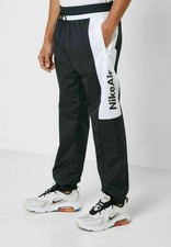 Nike Air Vintage Rare Nylon Soccer Pants Glanz Black White Large