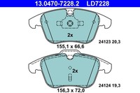 Bremsscheiben-BremsbeläGe-Kit ATE 13.0470-7228.2 Ford 1379971 Ford 1427386