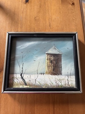 Two Everett Woodson oil paintings 8  x 10  signed  