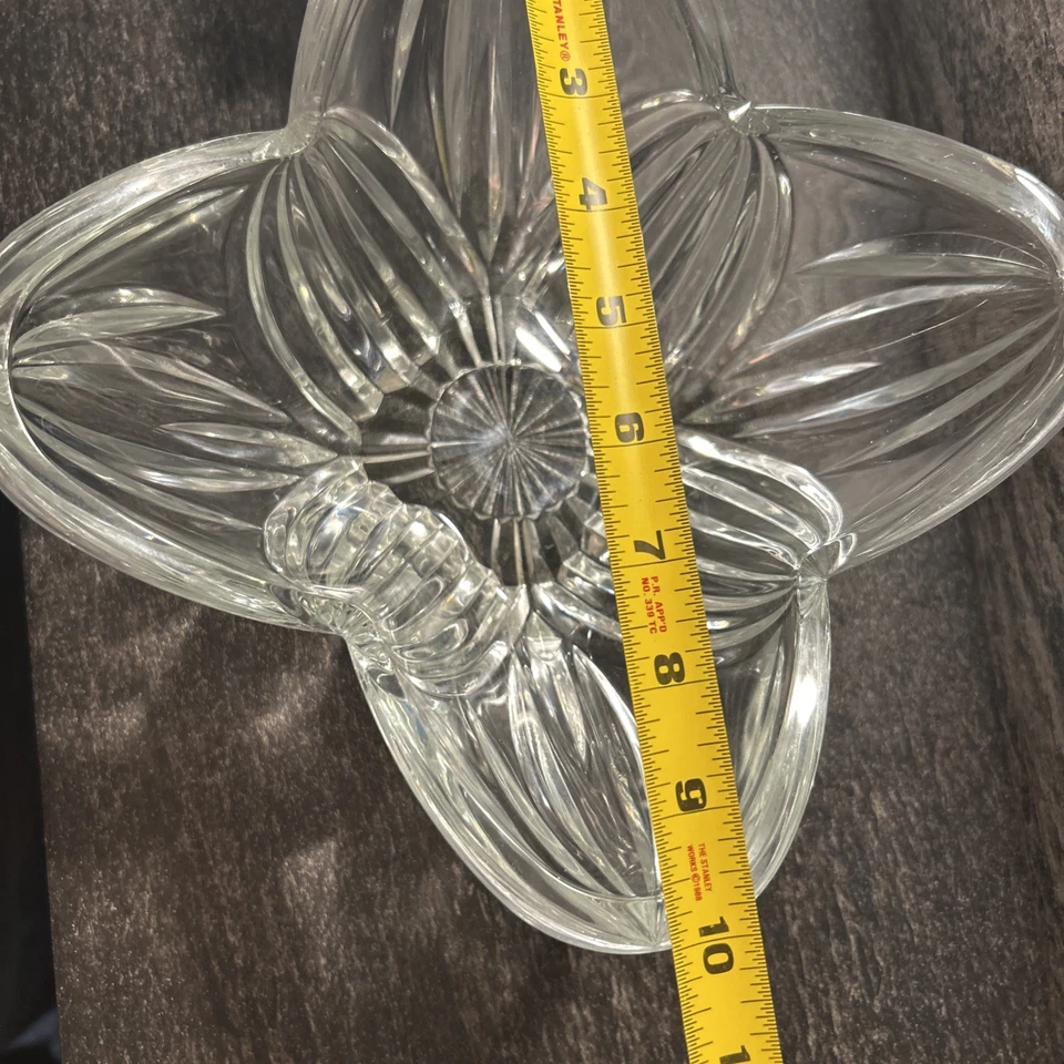 Tigela de vidro cristal tulipa 4 lados Mikasa San Larenz 7-3/4” Japão - Imagem 4 de 4