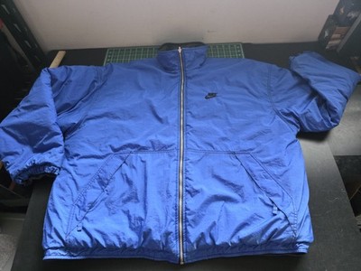 Vintage 90  Y2K Nike Reversible Puffer Bomber Men's XL Blue / Gray / Black