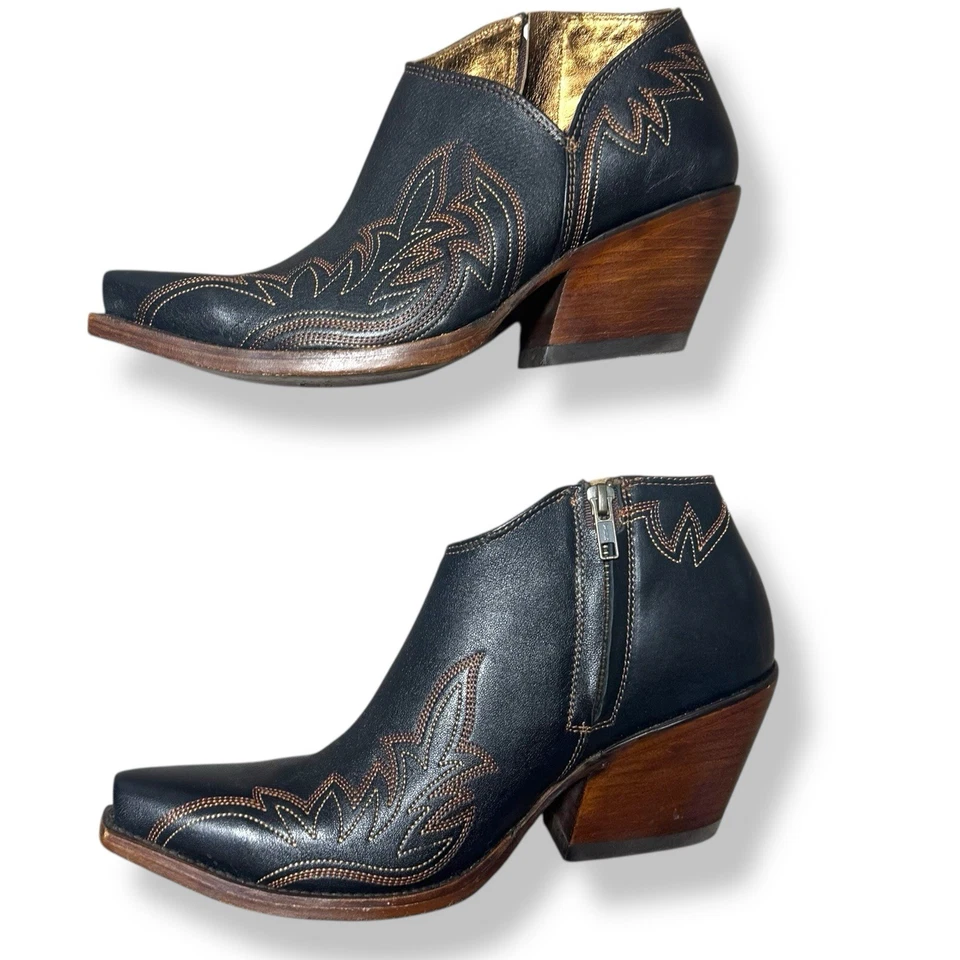 Botines Ariat Jolene para mujer talla 10 B cuero negro estilo occidental 10042427 Foto 3 de 4