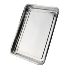Stainless Steel Food Serving Tray Multi-Purpose Rectangular tray 27cm,35cm,39cm