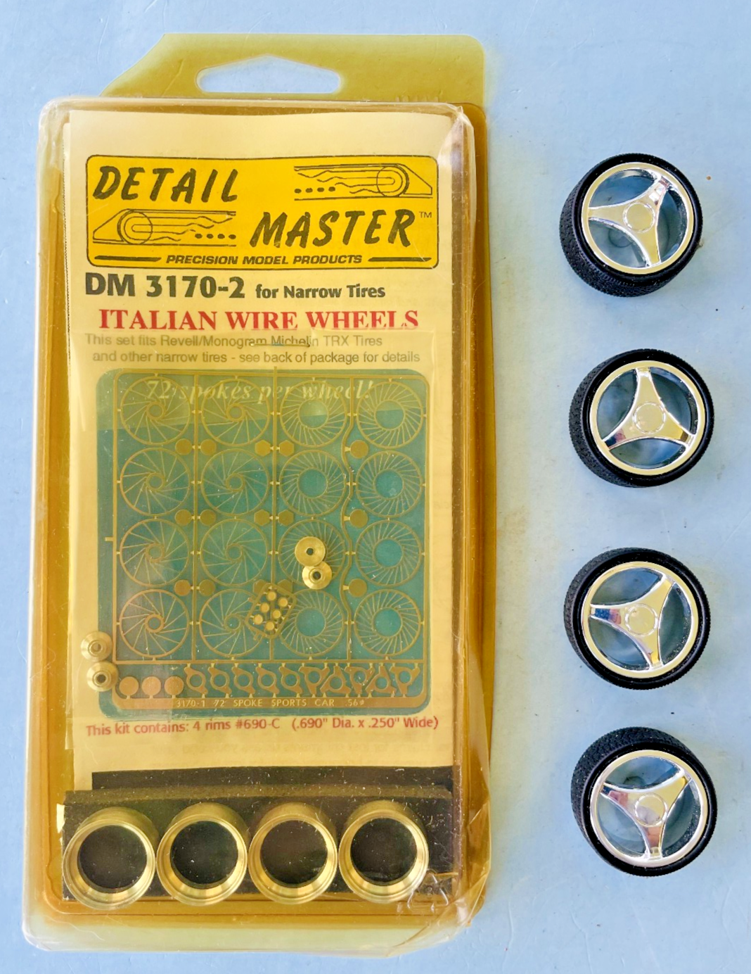 Detail Master DM 3170-2 Italian Wire Wheels + 4 Custom Wheels-image