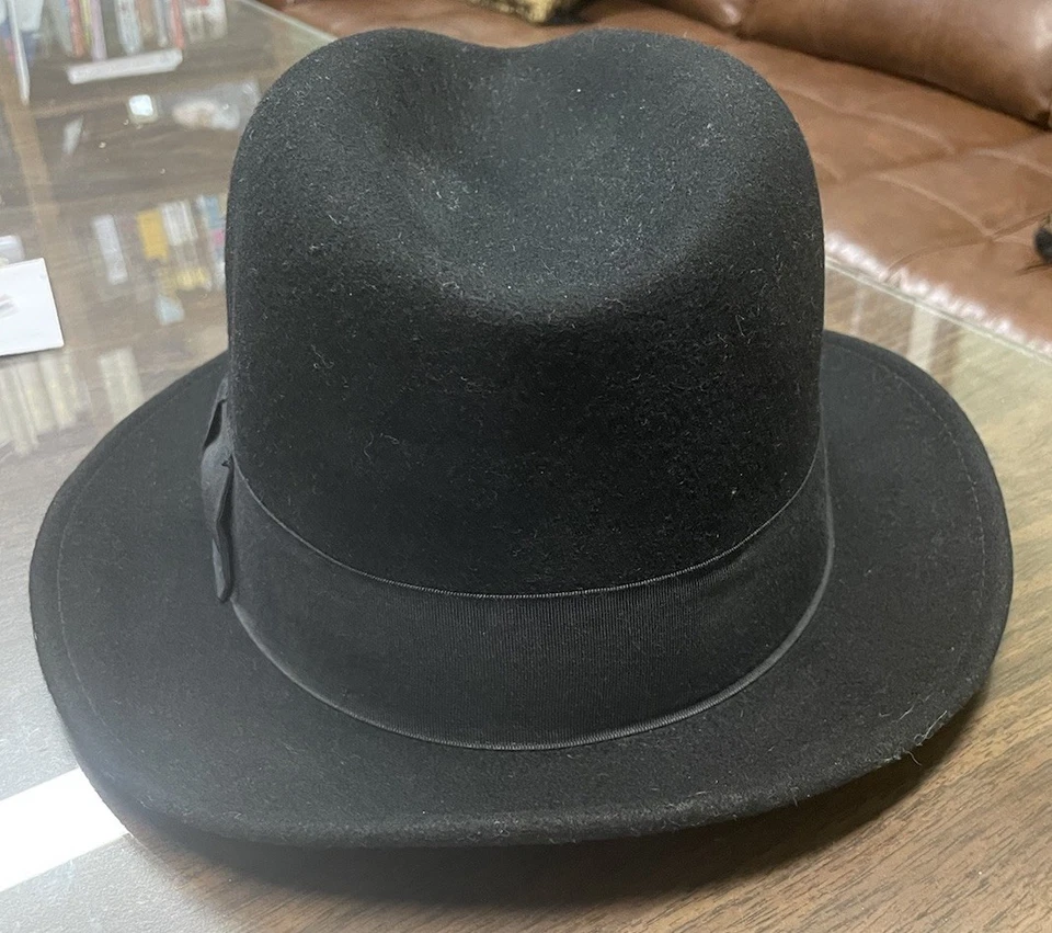 Classic Bailey Fedora Men's 100% Wool Ganster Hat Size 7 1/2 - Image 4 of 4