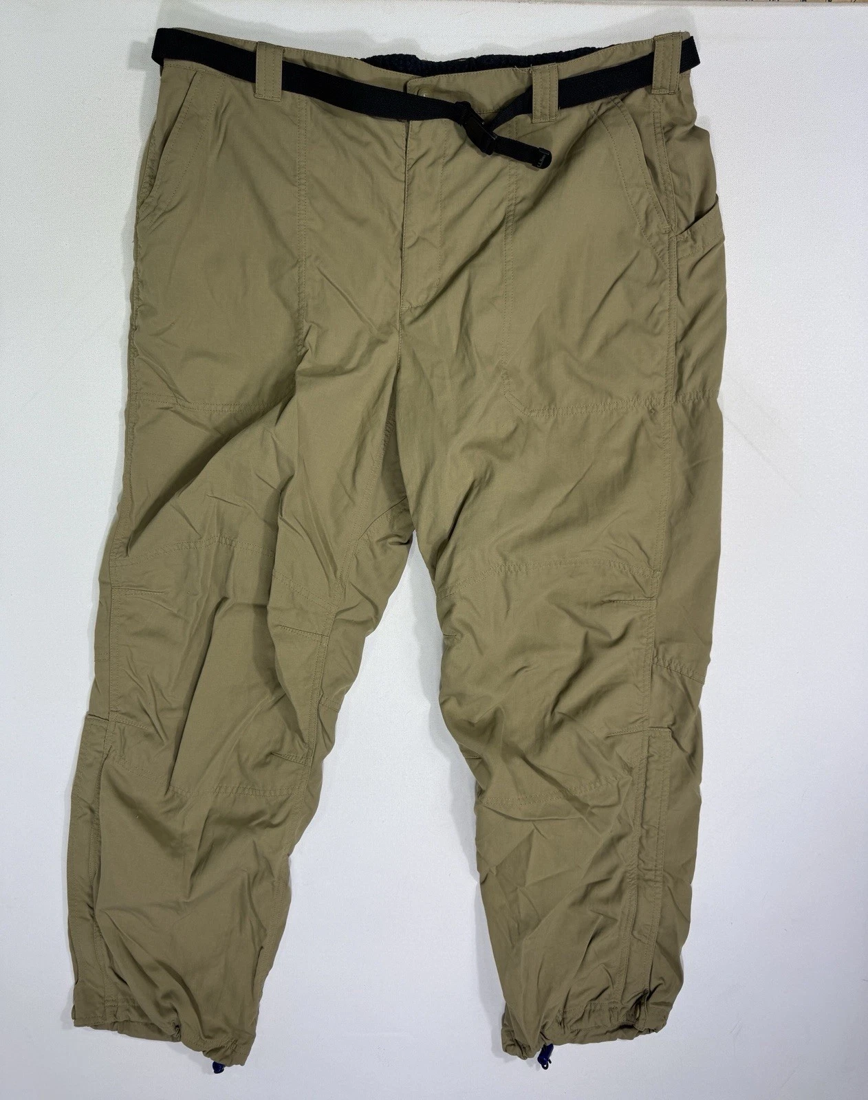LL Bean Camping Belted Hiking Pants Men's 2XL Nylon 0DUH1 Outdoorsman Gorpcore