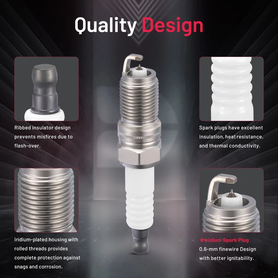 7316 Juego de 6 bujías de iridio para Mercury Tracer 1991-1999 Foto 2 de 4