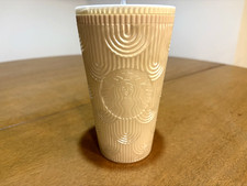 NEW 16oz Starbucks Tumbler Pearl White Mermaid Cold Cup Siren Shell w/Straw 2022