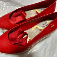 Bailarina VIVIENNE WESTWOOD Melissa Caballo Mecedor Roja US7 EU38 NANA Funciona