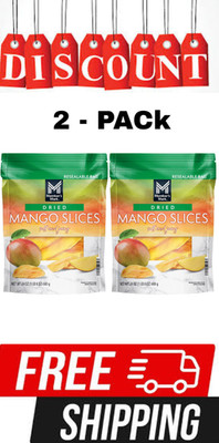 2 Pack - Member's Mark Dried Mango, Natural Sweet Dried Fruit Snack  24 Oz Each