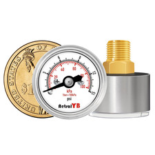 0-15 Psi Pressure Gauge 1 Dial 18 Npt Back Mount Mini Air Gauge 100kpa Air 0-15 Psi Pressure Gauge 1 Dial 18 Npt Back Mount Mini Air Gauge 100kpa Air