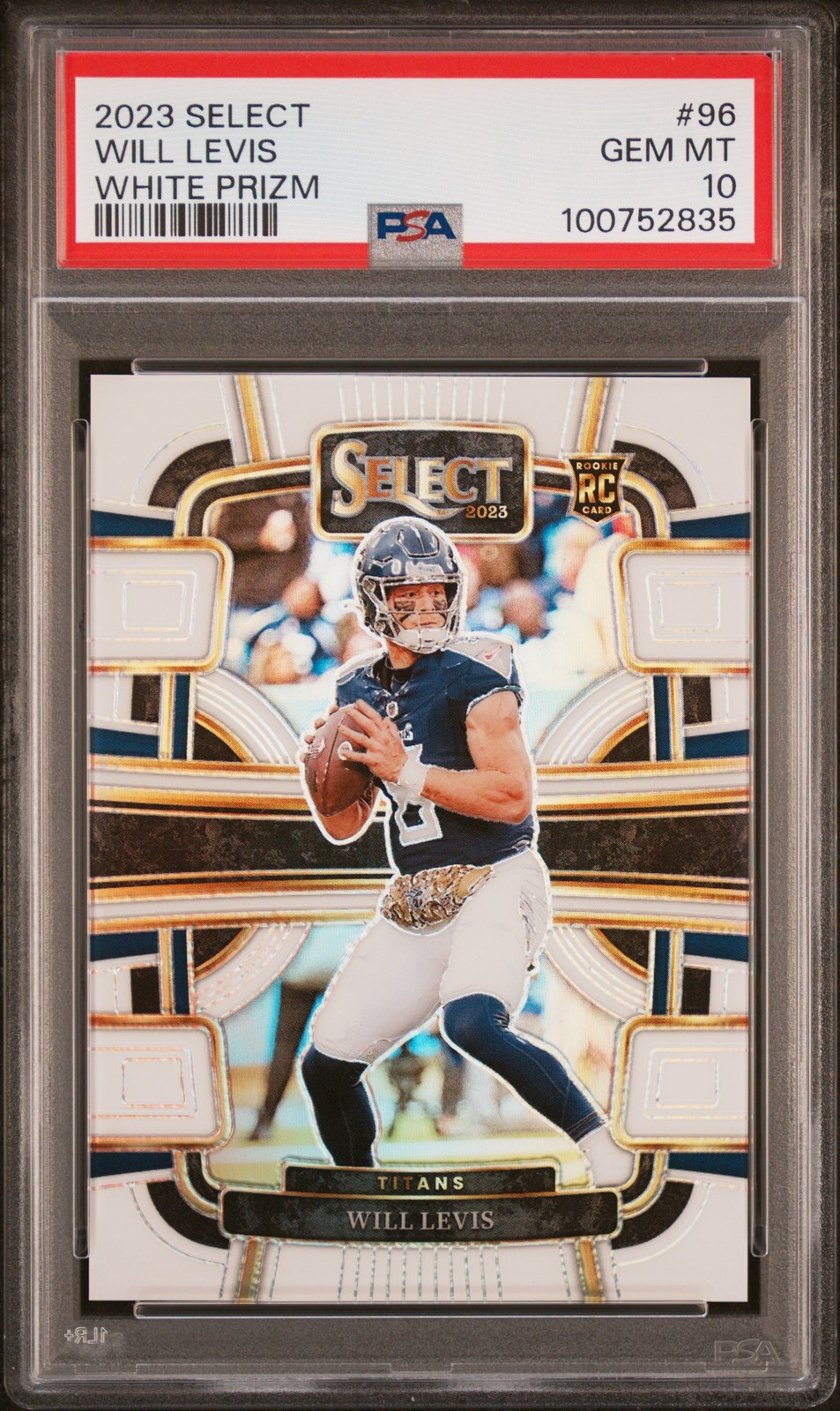 2023 PANINI SELECT WHITE PRIZM #96 WILL LEVIS 26/35 PSA 10