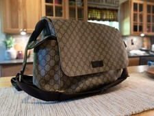 Gucci GG Supreme Baby Diaper Bag Messenger Tote 211131 Changing Pad