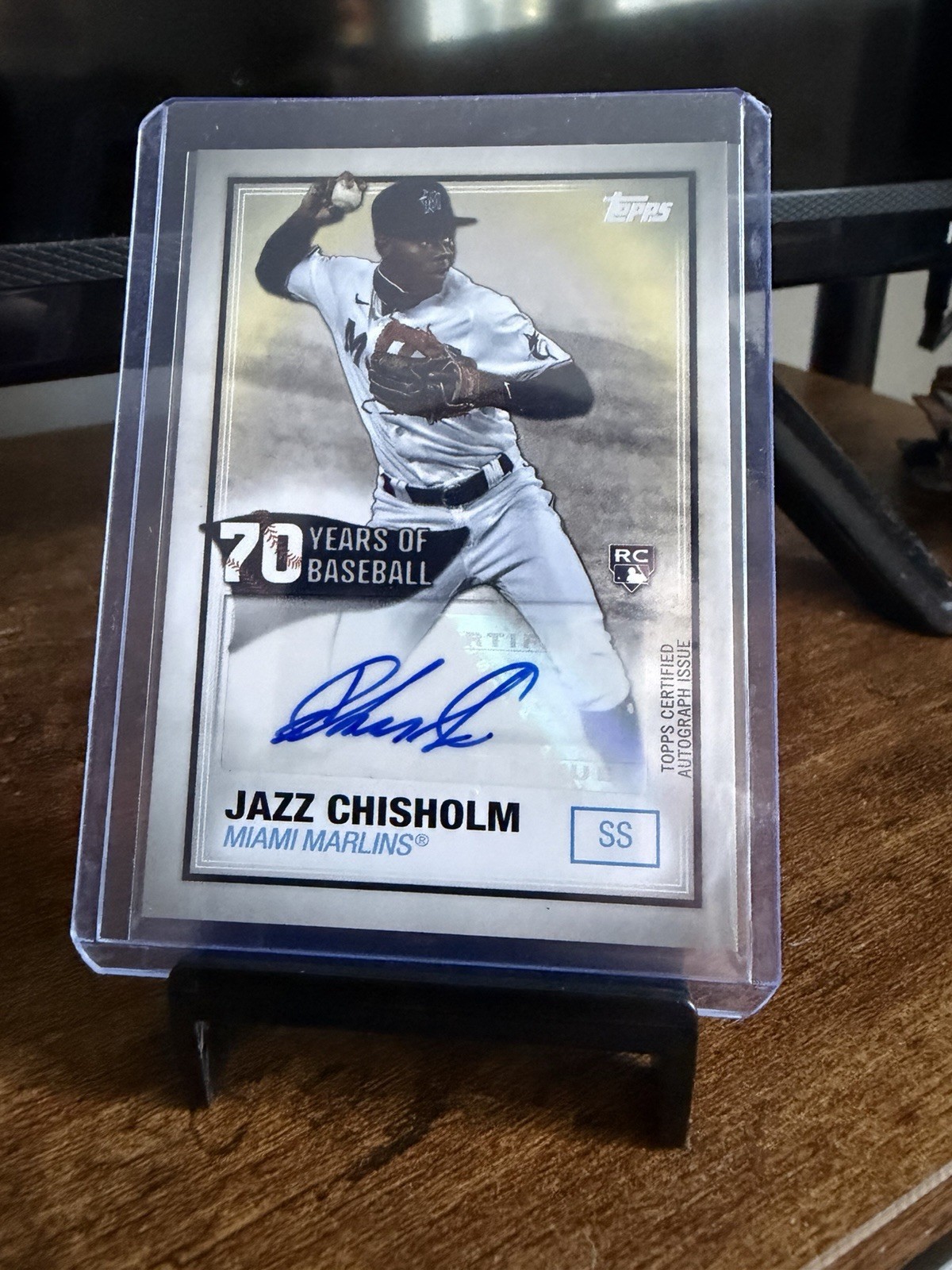 2021 Topps Jazz Chisholm Rookie Auto 70 Years Of Baseball - #70YA-JAZ