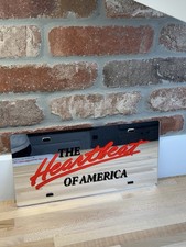 Chromeblackwhite Heartbeat Of America License Plate 6x12 Chevrolet Gm