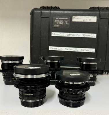 Zeiss Contax lenses Cine-mod Set – 5 Lenses – 18mm, 28mm, 35mm