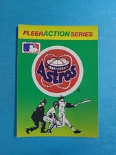 Houston Astros 1990 Fleer Sticker Action Series Baseball Card J9383