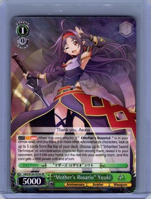 WEISS SCHWARZ SAO/S100-E026 RR Mother's Rosario Yuuki NM