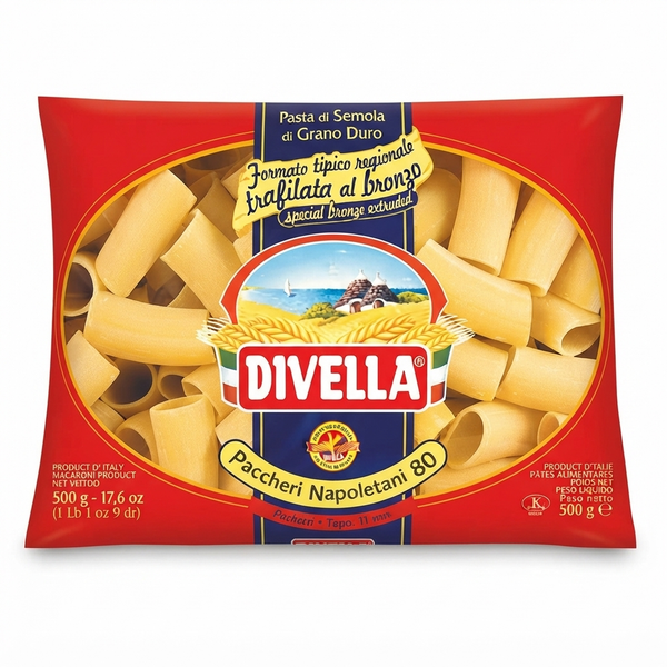 Pasta DI Semola DI Grano Duro Formato Paccheri Napoletani Divella 500 Gr.-image
