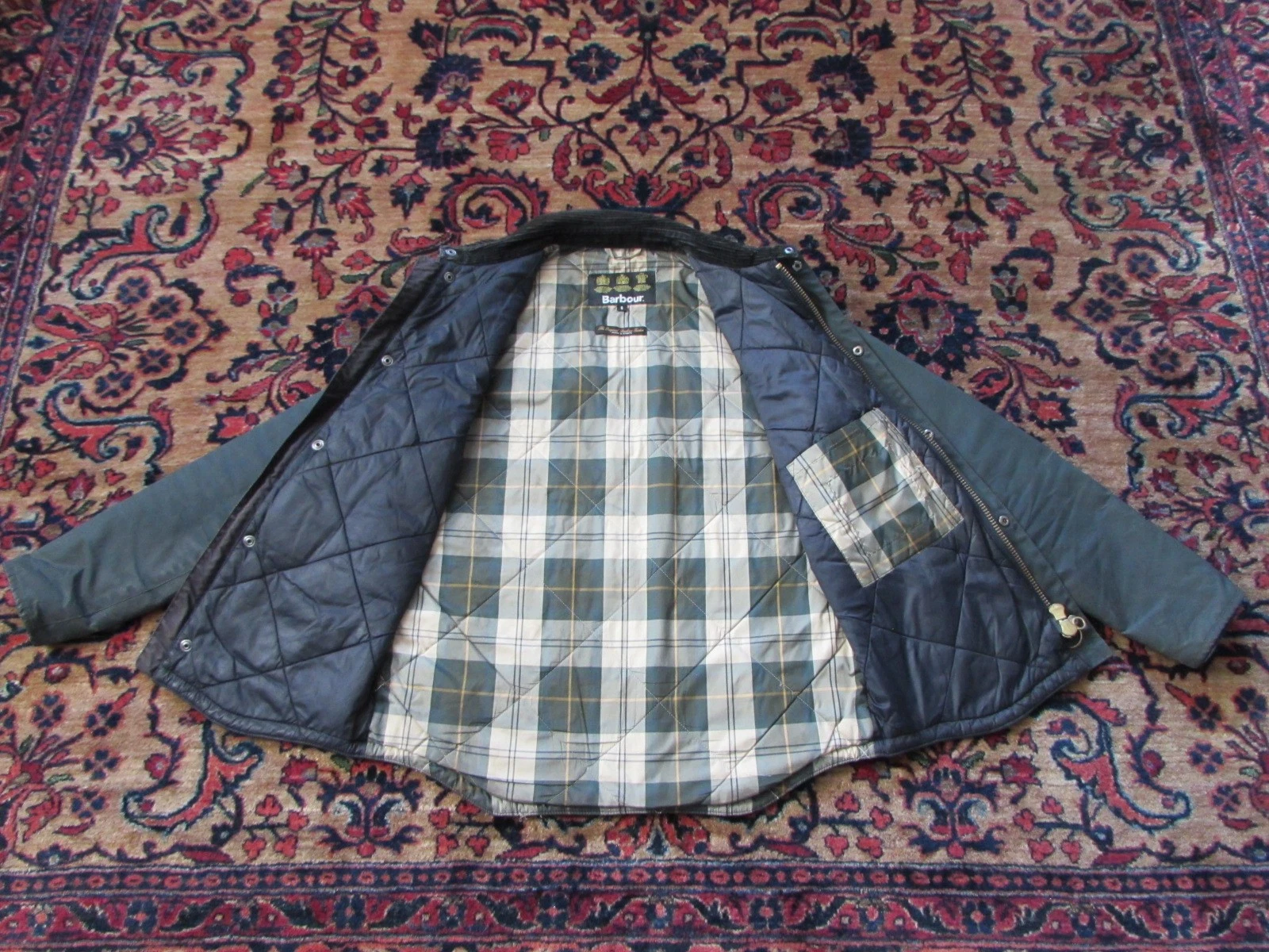 Barbour Mens Beaufort Waxed Cotton Jacket - Black Size S image 3