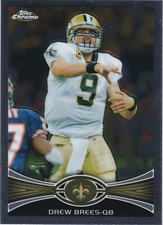 2012 Topps Chrome DREW BREES base card #100. New Orleans Saints
