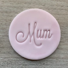 Mum or Mom Fondant Embosser Stamp, Mother's day cookie Embossing Stamp