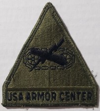 USA ARMY UNITED STATES ARMOR CENTER CLOTH SLEEVE SHOULDER PATCH CREST