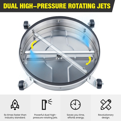 16.5'' Industrial Surface Cleaner High Pressure Washer 4000PSI Stainless Steel - Picture 5 of 19
