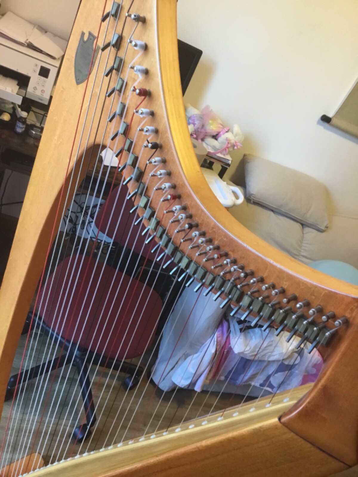 Lyon & Healy The Troubadour Harp 33 String Lever Harp 2669C eBay