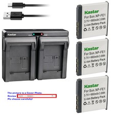 Kastar Battery Dual USB Charger for Sony NP-FE1 NPFE1 Sony Cyber-shot DSC-T7