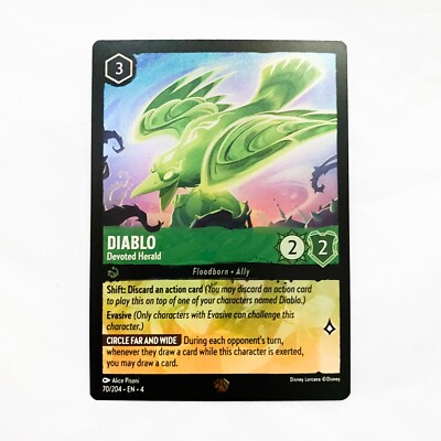 Disney Lorcana Ursula's Return Foil Legendary Diablo 70/204