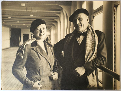Fotografie Vintage Sänger Schaljapin Und Lotte Lehmann Bremen Richard Fleischhut