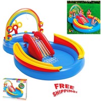 Inflatable Play Centre Rainbow Summer Garden Activity Paddling Swiming Kids Pool Inflatable Play Centre Rainbow Summer Garden Activity Paddling Swiming Kids Pool