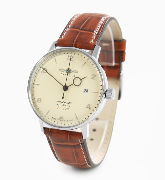 Zeppelin Automatic Men's Watch Hindenburg Beige Dial Chronograph
