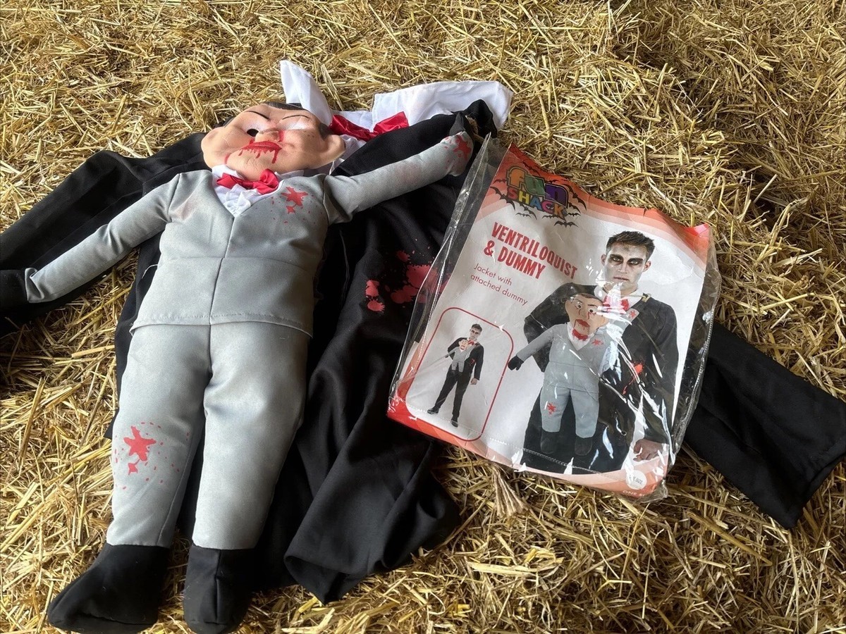 MENS VENTRILOQUIST DUMMY COSTUME DOLL CREEPY HALLOWEEN FANCY