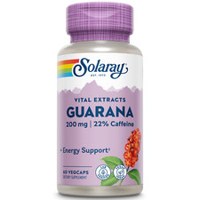 Solaray Guarana Seed Extract 300mg  60 VegCaps