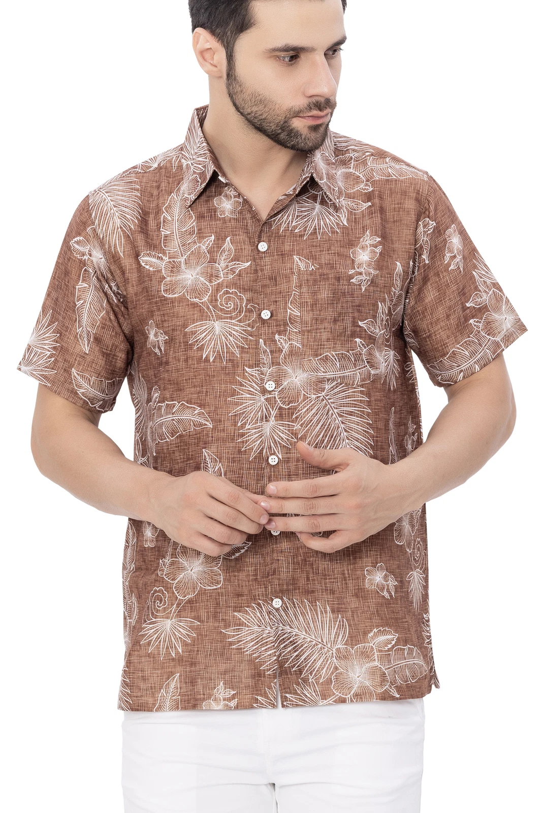 HAPPY BAY Men's Hawaiian Shirts Short Sleeve Button Down Shirt Mens Summer