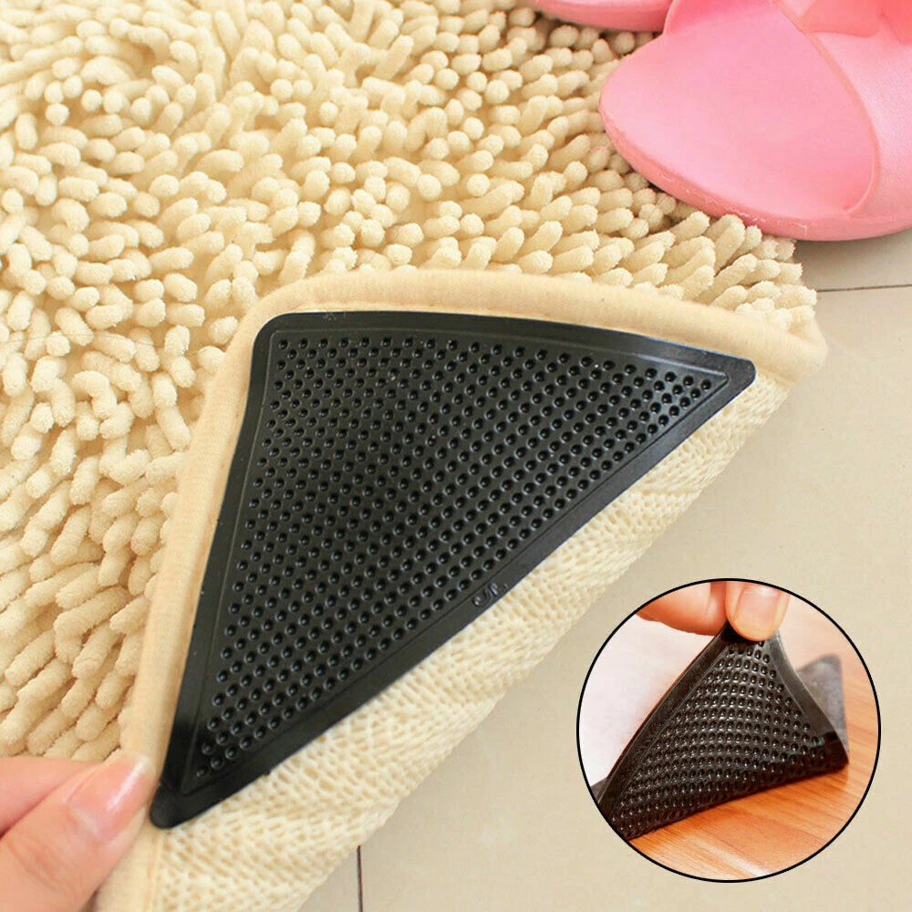 ADHESIVE RUG GRIPPERS Stick On Grip Pads Carpet Mat Corner Holders  Anti-Slip