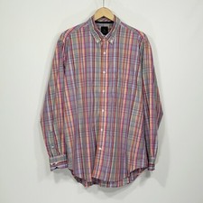 Tailorbyrd Collection Colorful Plaid Shirt Men's Size XL