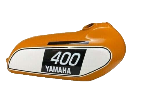 YAMAHA DT 250 DT 400 Enduro, Orange Painted Steel Petrol Tank & CAP 1975 to 1977 - Picture 1 of 5