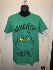 Dr. Seuss The Grinch Naughty Who Me T Shirt Adult Size Small CuTE cHECK iT