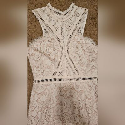 White lace dress- Soieblu for bridal shower etc | eBay