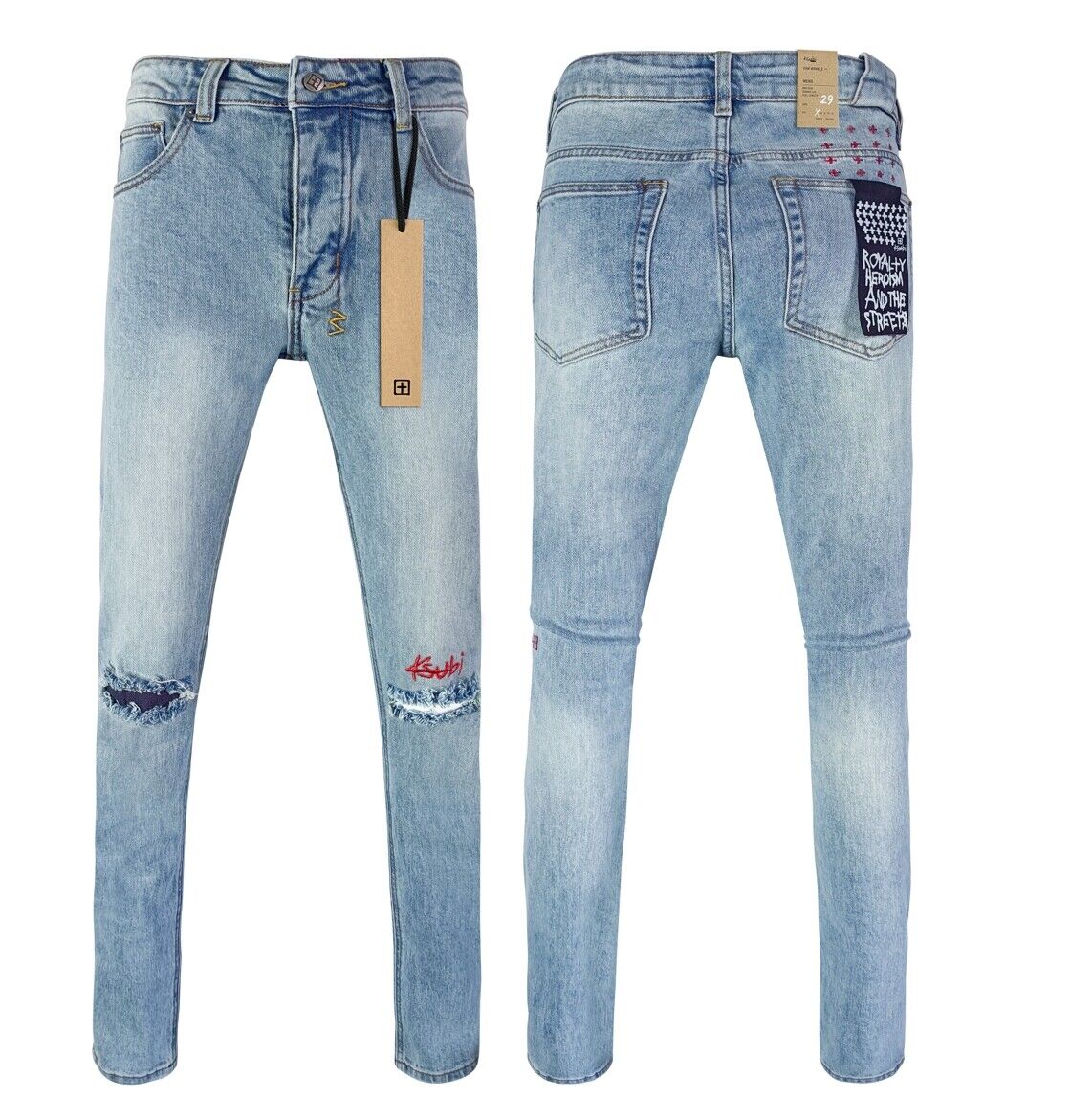 KSUBI jeans trend hip-hop high street men's and women's KSUBI jeans trend hip-hop high street men's and women's