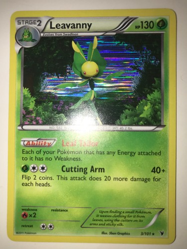 Pokemon 2011 Leavanny 3/101 Holo Rare Noble Victories in LP/NM