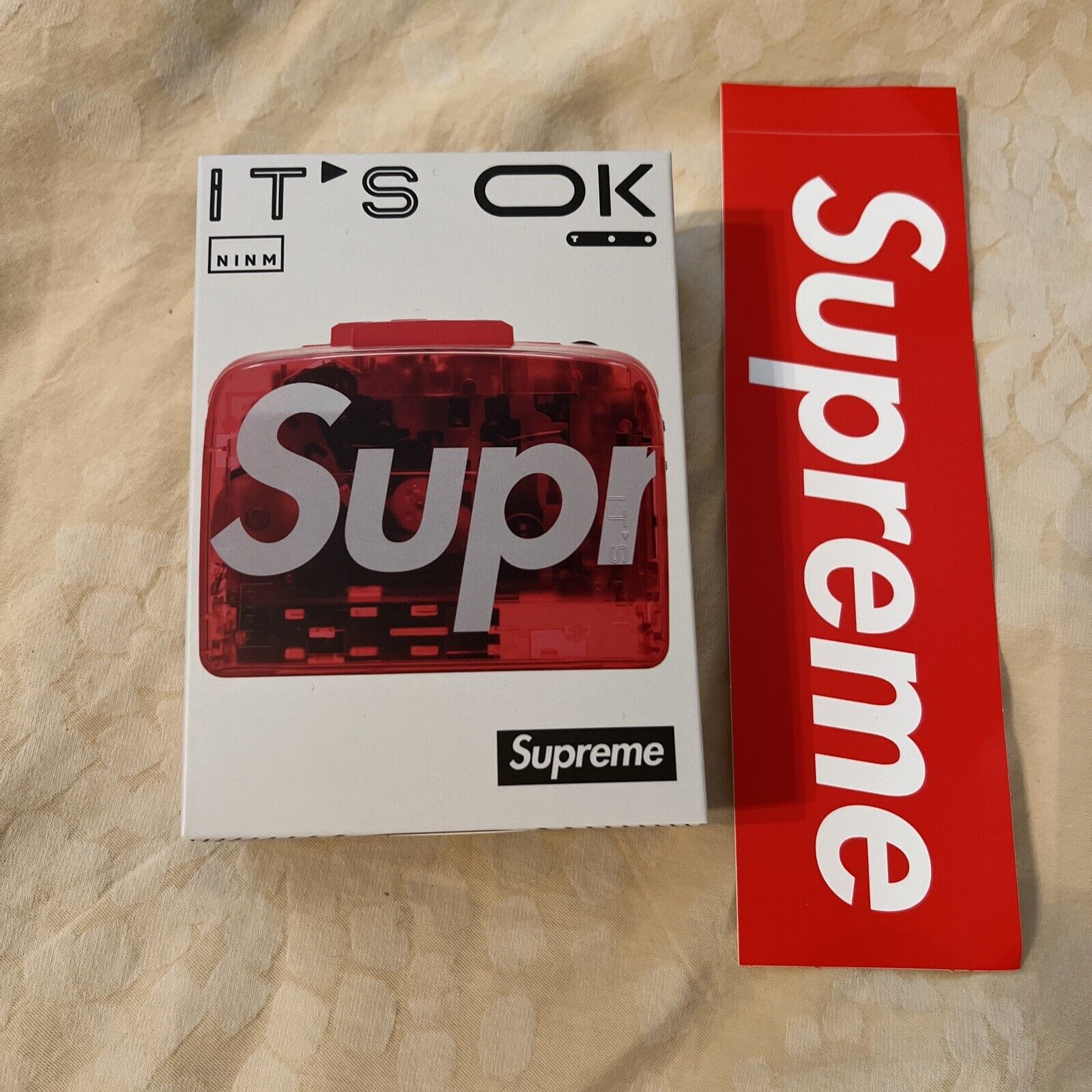 Supreme SS22 It's Ok Too Transparent Cassette Tape Player Bluetooth 5.0 +  Stckr