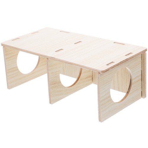Piattaforma criceto porcellino d'India giocattolo legno massello casa intrattenimento giocattolo bambino - Foto 7 di 12